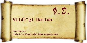 Világi Dalida névjegykártya